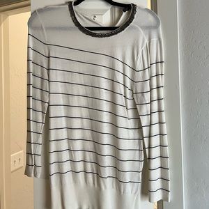 White House Black Market stripped sweater